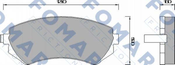 FOMAR Friction FO 679481 - Bremžu uzliku kompl., Disku bremzes www.autospares.lv