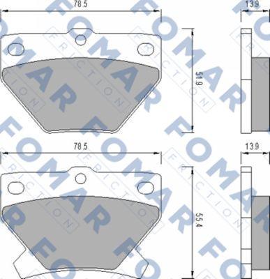 FOMAR Friction FO 679181 - Bremžu uzliku kompl., Disku bremzes www.autospares.lv