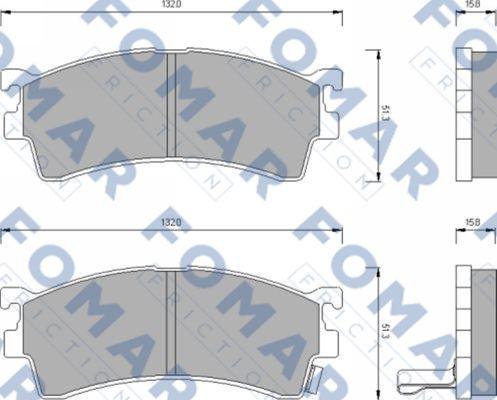 FOMAR Friction FO 679881 - Bremžu uzliku kompl., Disku bremzes www.autospares.lv