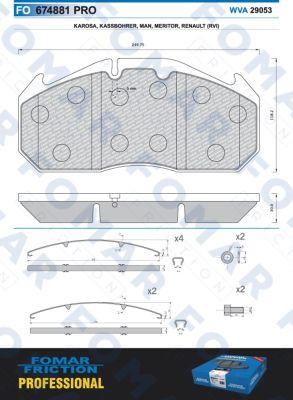 FOMAR Friction FO 674881 - Bremžu uzliku kompl., Disku bremzes autospares.lv