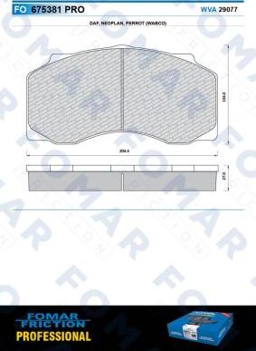 FOMAR Friction FO 675381 - Bremžu uzliku kompl., Disku bremzes www.autospares.lv