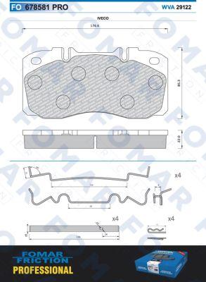 FOMAR Friction FO 678581 - Bremžu uzliku kompl., Disku bremzes autospares.lv