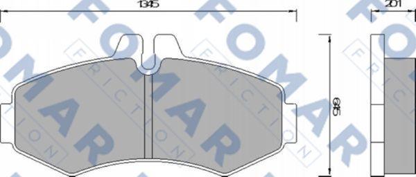 FOMAR Friction FO 678681 - Bremžu uzliku kompl., Disku bremzes www.autospares.lv