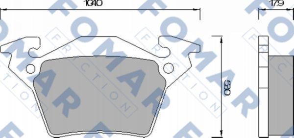 FOMAR Friction FO 678781 - Bremžu uzliku kompl., Disku bremzes autospares.lv