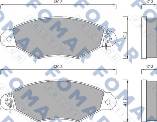 FOMAR Friction FO 673281 - Bremžu uzliku kompl., Disku bremzes www.autospares.lv