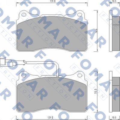 FOMAR Friction FO 672981 - Bremžu uzliku kompl., Disku bremzes www.autospares.lv