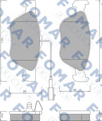 FOMAR Friction FO 672881 - Bremžu uzliku kompl., Disku bremzes www.autospares.lv