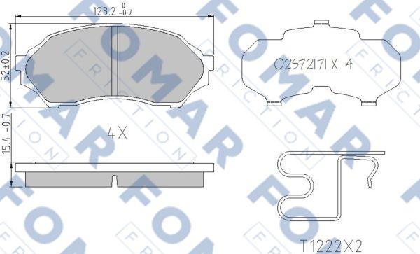 FOMAR Friction FO 677981 - Bremžu uzliku kompl., Disku bremzes www.autospares.lv