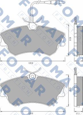 FOMAR Friction FO 677781 - Bremžu uzliku kompl., Disku bremzes www.autospares.lv