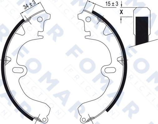 FOMAR Friction FO 0491 - Bremžu loku komplekts www.autospares.lv