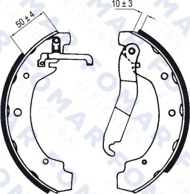 FOMAR Friction FO 0498 - Bremžu loku komplekts www.autospares.lv