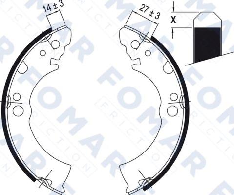 FOMAR Friction FO 0451 - Bremžu loku komplekts www.autospares.lv