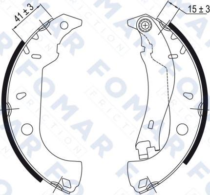 FOMAR Friction FO 0458 - Bremžu loku komplekts autospares.lv