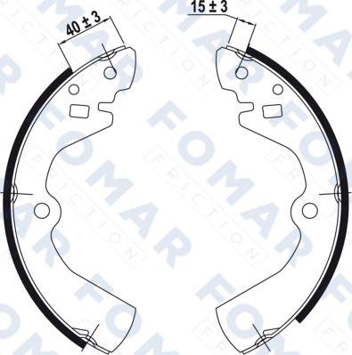 FOMAR Friction FO 0453 - Bremžu loku komplekts autospares.lv