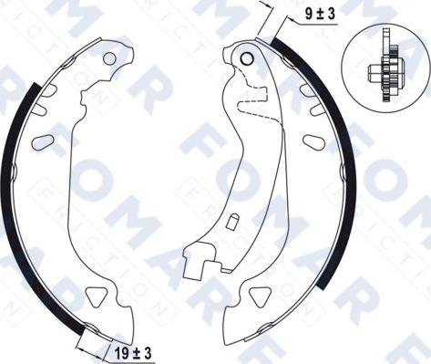 FOMAR Friction FO 0457 - Bremžu loku komplekts autospares.lv