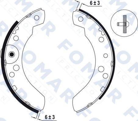 FOMAR Friction FO 0461 - Bremžu loku komplekts autospares.lv