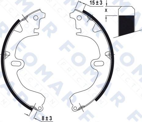 FOMAR Friction FO 0406 - Brake Shoe Set www.autospares.lv