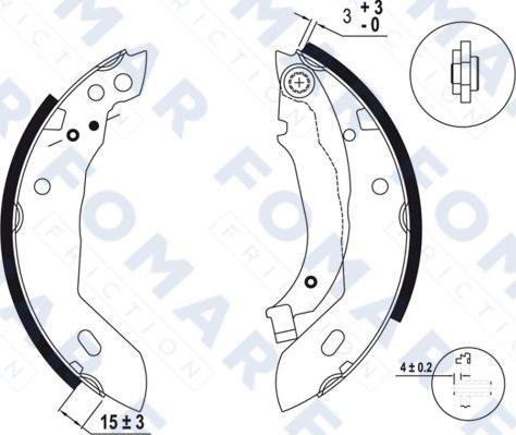 FOMAR Friction FO 0415 - Bremžu loku komplekts www.autospares.lv