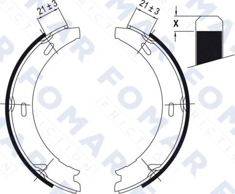 FOMAR Friction FO 0416 - Bremžu loku komplekts www.autospares.lv