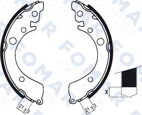 FOMAR Friction FO 0412 - Bremžu loku komplekts www.autospares.lv