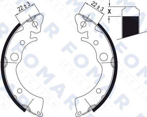 FOMAR Friction FO 0435 - Bremžu loku komplekts autospares.lv