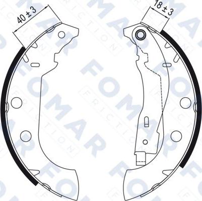 FOMAR Friction FO 0431 - Bremžu loku komplekts www.autospares.lv