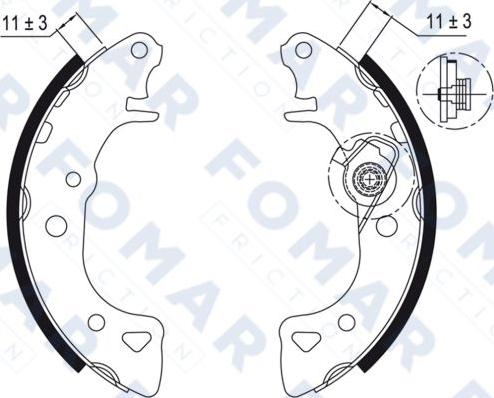 FOMAR Friction FO 0429 - Bremžu loku komplekts www.autospares.lv