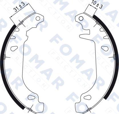 FOMAR Friction FO 0424 - Bremžu loku komplekts www.autospares.lv