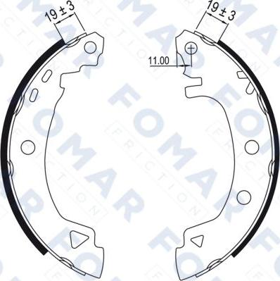 FOMAR Friction FO 0425 - Bremžu loku komplekts www.autospares.lv