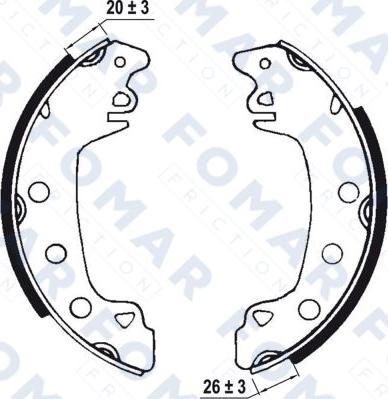 FOMAR Friction FO 0426 - Bremžu loku komplekts autospares.lv