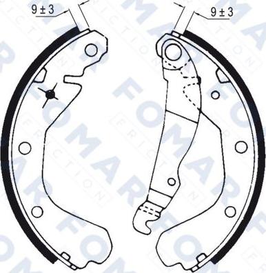 FOMAR Friction FO 0420 - Bremžu loku komplekts www.autospares.lv