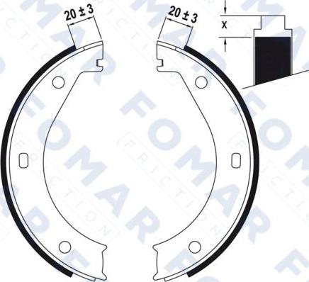 FOMAR Friction FO 0423 - Bremžu loku komplekts www.autospares.lv