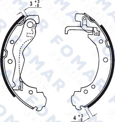 FOMAR Friction FO 0548 - Bremžu loku komplekts autospares.lv