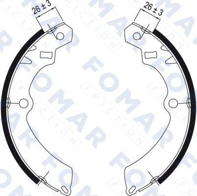 FOMAR Friction FO 0547 - Brake Shoe Set www.autospares.lv