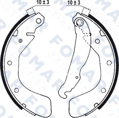 FOMAR Friction FO 0564 - Bremžu loku komplekts www.autospares.lv