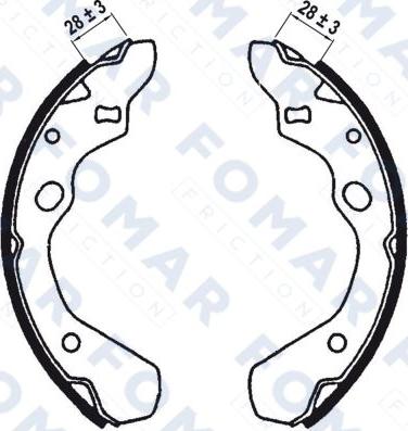 FOMAR Friction FO 0567 - Bremžu loku komplekts www.autospares.lv