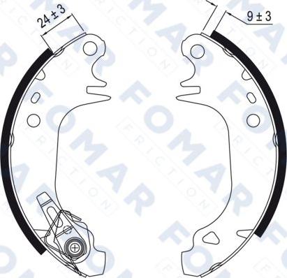 FOMAR Friction FO 0508 - Bremžu loku komplekts www.autospares.lv