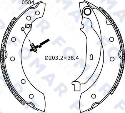 FOMAR Friction FO 0584 - Bremžu loku komplekts www.autospares.lv