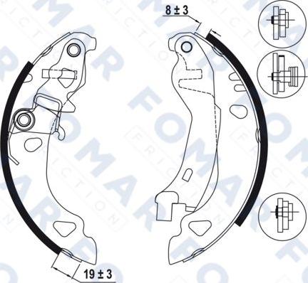 FOMAR Friction FO 0585 - Bremžu loku komplekts www.autospares.lv