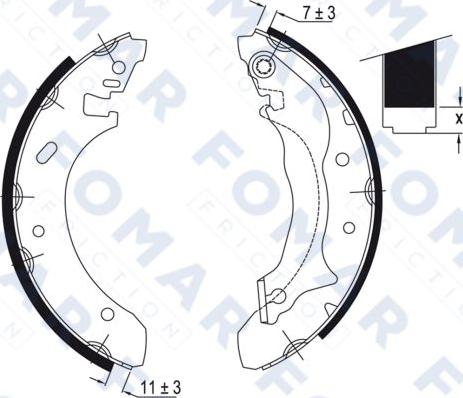 FOMAR Friction FO 0581 - Bremžu loku komplekts www.autospares.lv