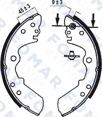 FOMAR Friction FO 0587 - Bremžu loku komplekts www.autospares.lv