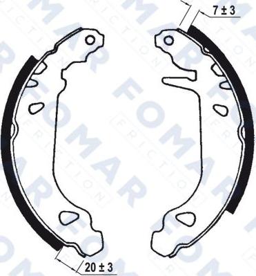 FOMAR Friction FO 0537 - Bremžu loku komplekts www.autospares.lv