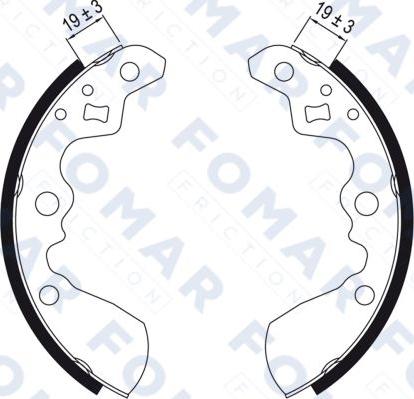 FOMAR Friction FO 0528 - Bremžu loku komplekts www.autospares.lv