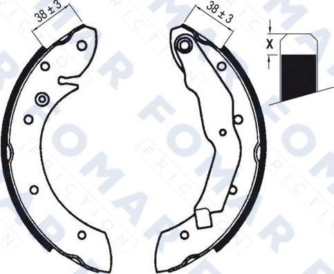 FOMAR Friction FO 0579 - Bremžu loku komplekts www.autospares.lv