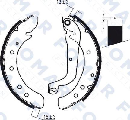 FOMAR Friction FO 0570 - Bremžu loku komplekts autospares.lv