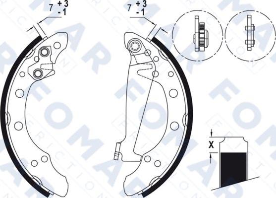 FOMAR Friction FO 0571 - Bremžu loku komplekts autospares.lv