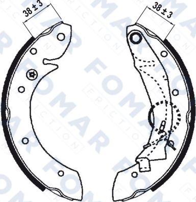 FOMAR Friction FO 0641 - Brake Shoe Set www.autospares.lv