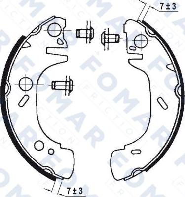 FOMAR Friction FO 0643 - Bremžu loku komplekts www.autospares.lv