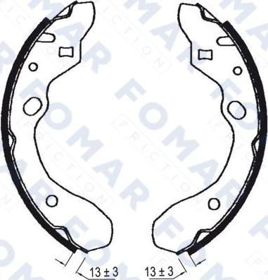 FOMAR Friction FO 0603 - Bremžu loku komplekts www.autospares.lv