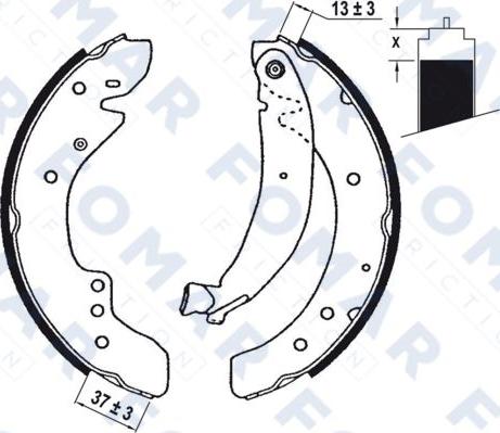 FOMAR Friction FO 0619 - Bremžu loku komplekts www.autospares.lv